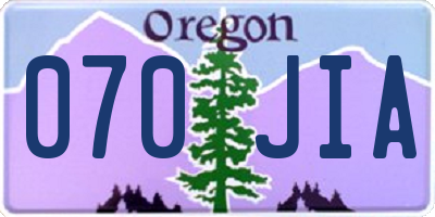 OR license plate 070JIA