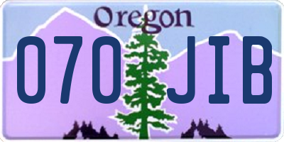 OR license plate 070JIB
