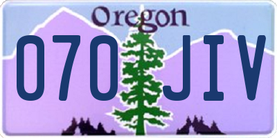 OR license plate 070JIV