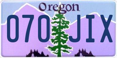 OR license plate 070JIX