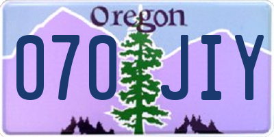 OR license plate 070JIY