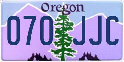 OR license plate 070JJC