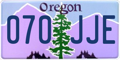 OR license plate 070JJE