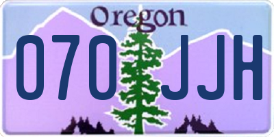 OR license plate 070JJH