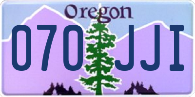 OR license plate 070JJI