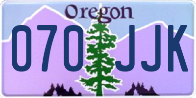 OR license plate 070JJK