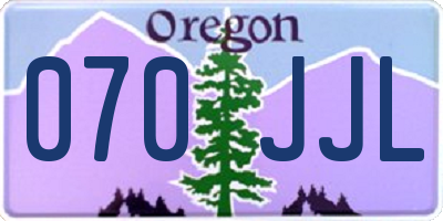 OR license plate 070JJL