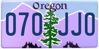 OR license plate 070JJO