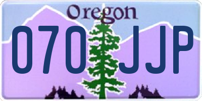 OR license plate 070JJP