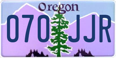 OR license plate 070JJR