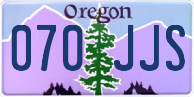 OR license plate 070JJS