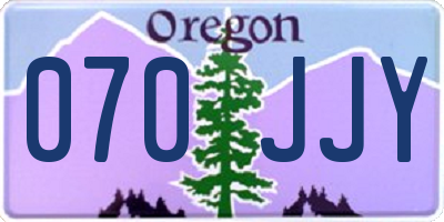 OR license plate 070JJY