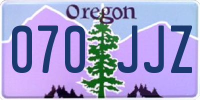 OR license plate 070JJZ