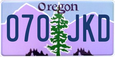 OR license plate 070JKD