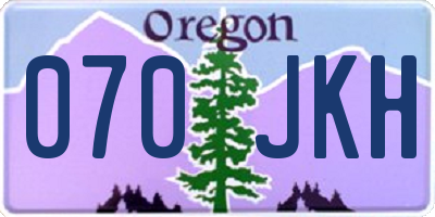 OR license plate 070JKH