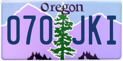 OR license plate 070JKI
