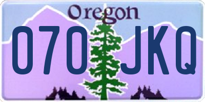 OR license plate 070JKQ