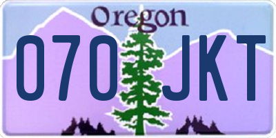 OR license plate 070JKT