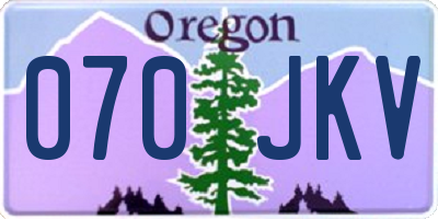 OR license plate 070JKV