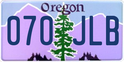 OR license plate 070JLB