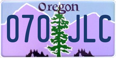 OR license plate 070JLC