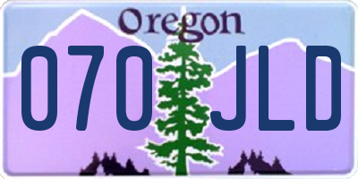 OR license plate 070JLD
