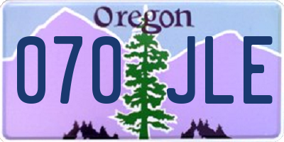OR license plate 070JLE
