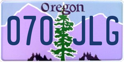 OR license plate 070JLG