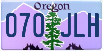 OR license plate 070JLH