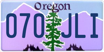 OR license plate 070JLI