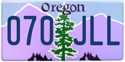 OR license plate 070JLL