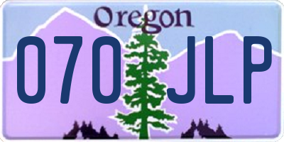OR license plate 070JLP