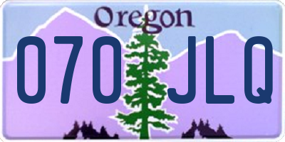 OR license plate 070JLQ