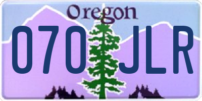 OR license plate 070JLR