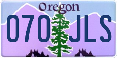 OR license plate 070JLS