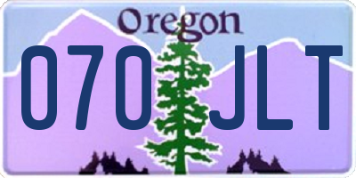 OR license plate 070JLT