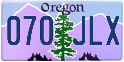 OR license plate 070JLX