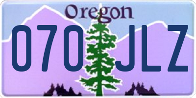 OR license plate 070JLZ