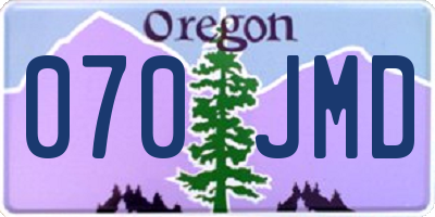 OR license plate 070JMD
