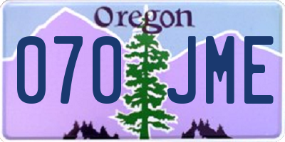 OR license plate 070JME