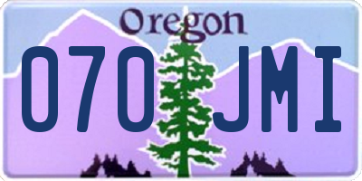 OR license plate 070JMI