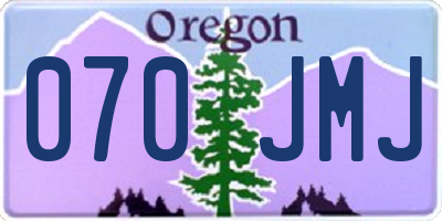 OR license plate 070JMJ