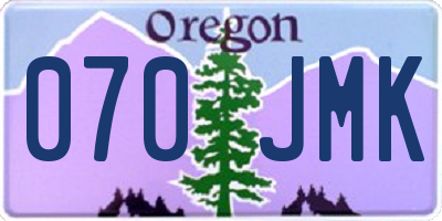 OR license plate 070JMK