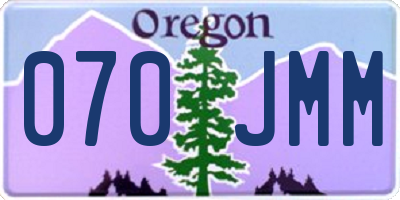 OR license plate 070JMM