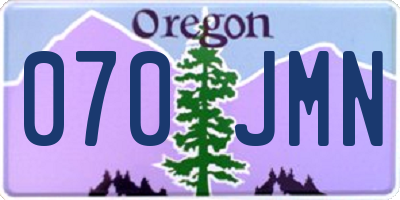 OR license plate 070JMN