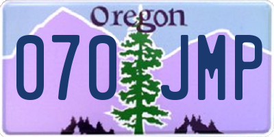 OR license plate 070JMP