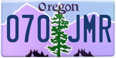 OR license plate 070JMR
