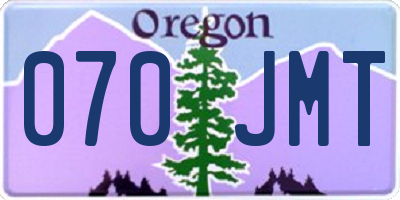 OR license plate 070JMT