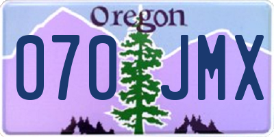 OR license plate 070JMX