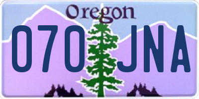 OR license plate 070JNA